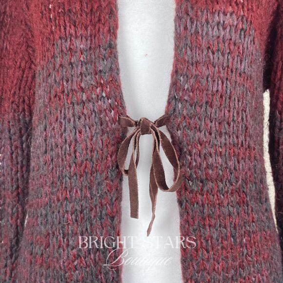 Rare Vintage Knit Ombre Duster Cardi ASO Willow Rosenberg BtVS Ashley Olsen Red - Picture 10 of 12